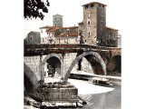 Rome`s oldest bridge, built in 62 B.C. connects the city with the Isle of Tiberina in the middle of Tiber`s turbid stream. The island was a pagan shrine to Aesculapius, in classical mythology, the god of medicine.